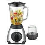 Hoffmans 2 In 1 Ice Crushing Powerful Blender Glass - Silver