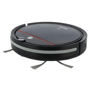 Geepas Robot Vacuum Cleaner, Cleaner with Remote Control, GRVC19031 Sweep, and Dry Mop Function Anti Drop Sensor Ideal for Pet Care, Hard Floor Low Pile Carpet
