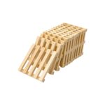 12 Pack Unfinished Wooden Mini Pallet Drink Coasters 4 Inch Square Natural Wood Beverages Coasters