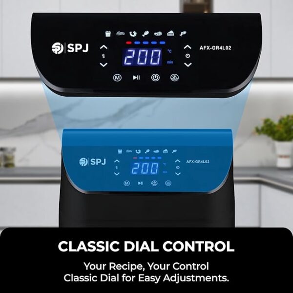 SPJ 6L Oil Free Fryer 1200w -Touch Screen - 7 Cooking Presets - Timer