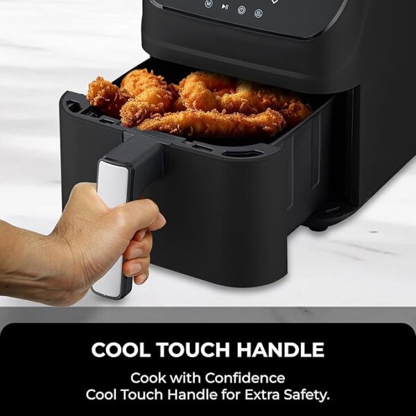 SPJ 6L Oil Free Fryer 1200w -Touch Screen - 7 Cooking Presets - Timer - Image 5
