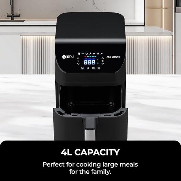 SPJ 6L Oil Free Fryer 1200w -Touch Screen - 7 Cooking Presets - Timer - Image 3