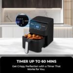SPJ 6L Oil Free Fryer 1200w -Touch Screen - 7 Cooking Presets - Timer