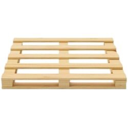 Heavy-Duty 4-Way Entry Wooden Pallet – Industrial-Grade Hardwood Shipping Pallet, Durable, Fridge Sitter Reusable, Stackable, Easy to Handle, Commercial Use as a Floor-Pallet, 1 Pack