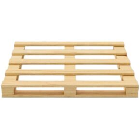 Heavy-Duty 4-Way Entry Wooden Pallet – Industrial-Grade Hardwood Shipping Pallet, Durable, Fridge Sitter Reusable, Stackable, Easy to Handle, Commercial Use as a Floor-Pallet, 1 Pack