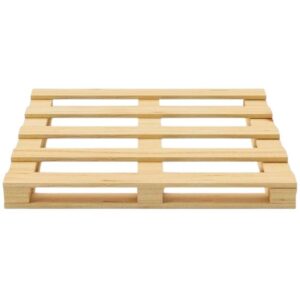 Heavy-Duty 4-Way Entry Wooden Pallet – Industrial-Grade Hardwood Shipping Pallet, Durable, Fridge Sitter Reusable, Stackable, Easy to Handle, Commercial Use as a Floor-Pallet, 1 Pack