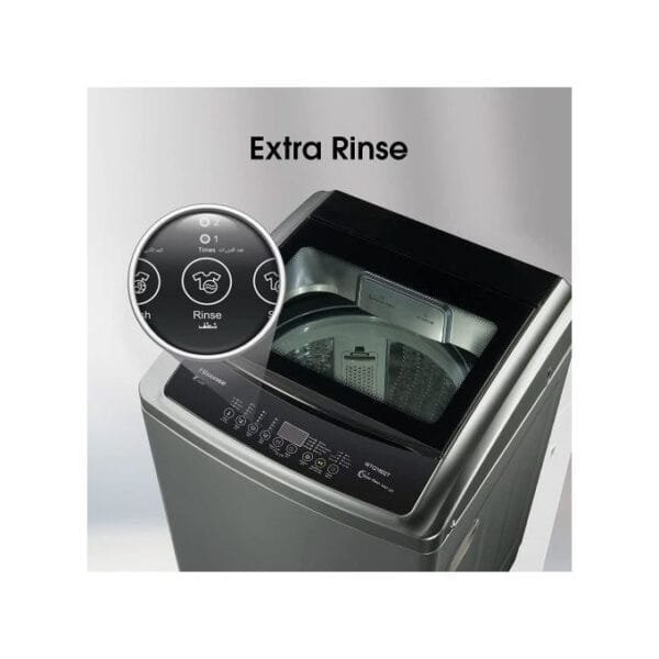 Hisense 8 Kg Top Loading Washing Machine Free Standing 8KG -Titanium 3 Years Warranty