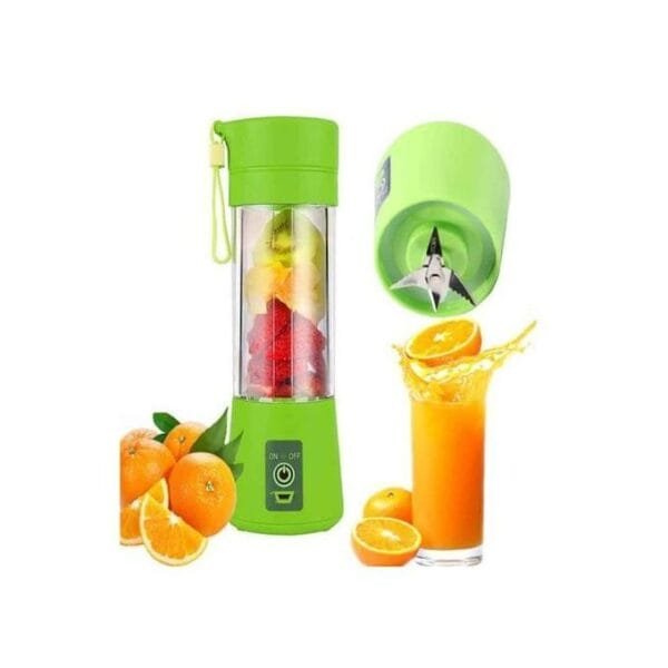Mini Portable Rechargeable Blender, 380ml - Green