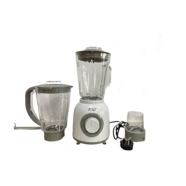 Pixel 1.6 Liters Glass Jar Juice Blender With 2 Jars & Grinder (3 In1) - 1 Yr Wrnty