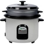 SPJ 1.8 Liter Electric Rice Cooker With Steamer, Stainless Steel Lid