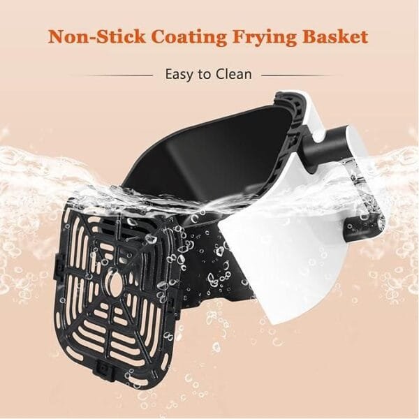 SPJ 4 Litres, Hot Air Fryer, With Preheating And Keeping Warm, Without Oil And Fat, Non-Stick Basket - Cream