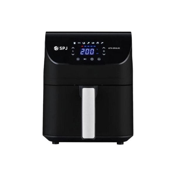 SPJ 6L Oil Free Fryer 1200w -Touch Screen - 7 Cooking Presets - Timer - Black
