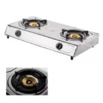 SPJ Double Gas Burner / Stove – Silver 1 Year Warranty