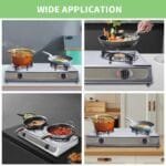 SPJ Double Gas Burner / Stove – Silver 1 Year Warranty