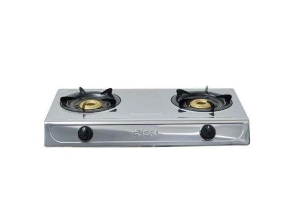 SPJ Double Gas Burner / Stove – Silver 1 Year Warranty