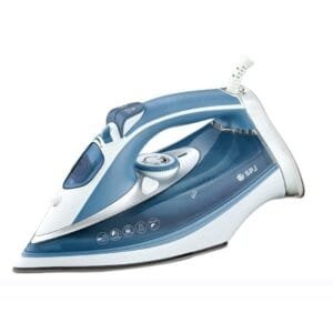 SPJ Multifunctional Steam Iron For - Ceramic Coated Soleplate, Steam Burst, Spray, Dry Function With Overheat Protection & Self-Cleaning Feature 2800w SIX-PPAS05