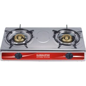 Globalstar Double Burner, stainless steel table top cooker, Gas Stove With Automatic Ignition