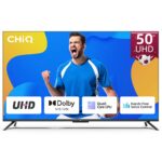 CHiQ 50 inch Android TV, 4K UHD, Hands-Free Voice Control smart TV, HDR 10, Dolby Vision, Prime Video, YouTube, Google Assistant, HDMI/USB/CI+