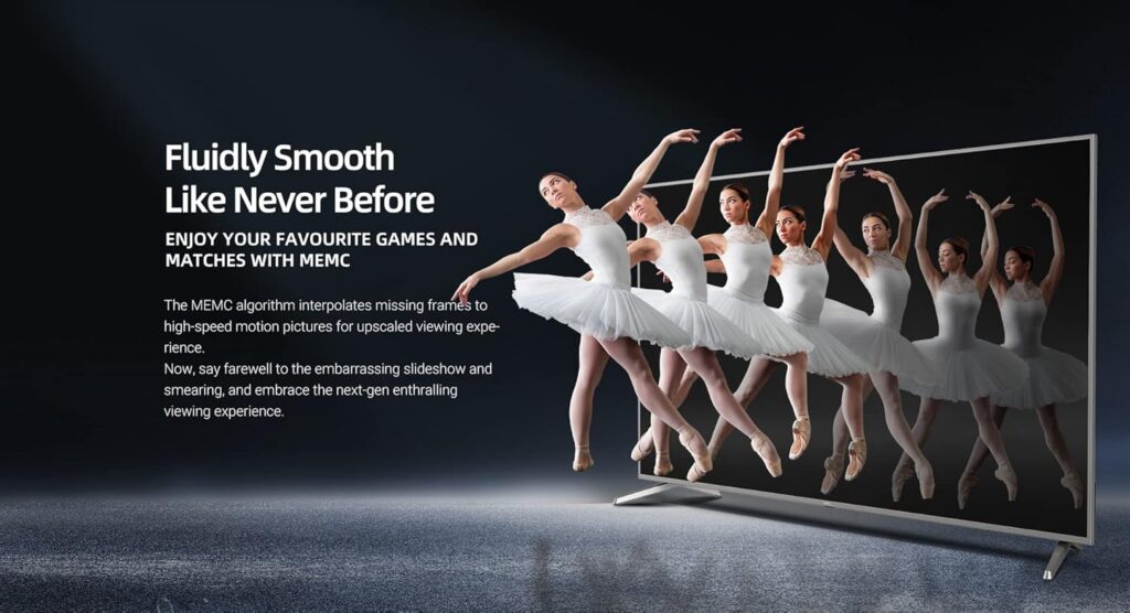 CHiQ 75 Inch TV LED Smart TV HD Android 11.0 HDR10 A+ Screen WiFi Bluetooth 5.0 Full screen display 4K