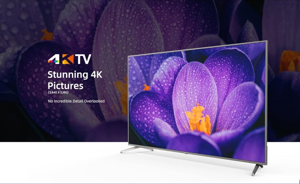 CHiQ 75 Inch TV LED Smart TV HD Android 11.0 HDR10 A+ Screen WiFi Bluetooth 5.0 Full screen display 4K