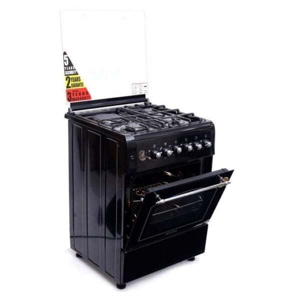 Blueflame Cooker 60cm X 60cm Rustic - 3 Gas Burners And 1 Hot Plate - T6031ERF-B