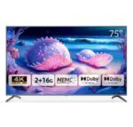 CHiQ 75 Inch TV LED Smart TV HD Android 11.0 HDR10 A+ Screen WiFi Bluetooth 5.0 Full screen display 4K