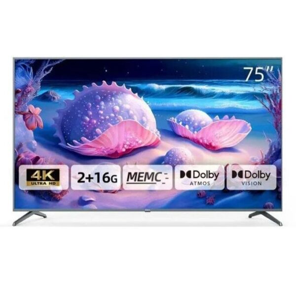 CHiQ 75 Inch TV LED Smart TV HD Android 11.0 HDR10 A+ Screen WiFi Bluetooth 5.0 Full screen display 4K