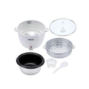 Geepas 3-IN-1 Rice Cooker & Steamer with Keep Warm 2.8Litres -White