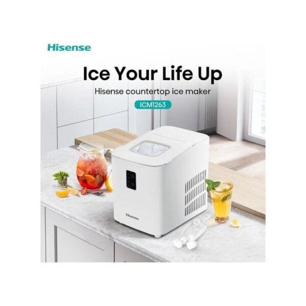 Hisense Ice Automatic Ice Making Machine Portable And Compact - Fast Ice Making Self-Cleaning