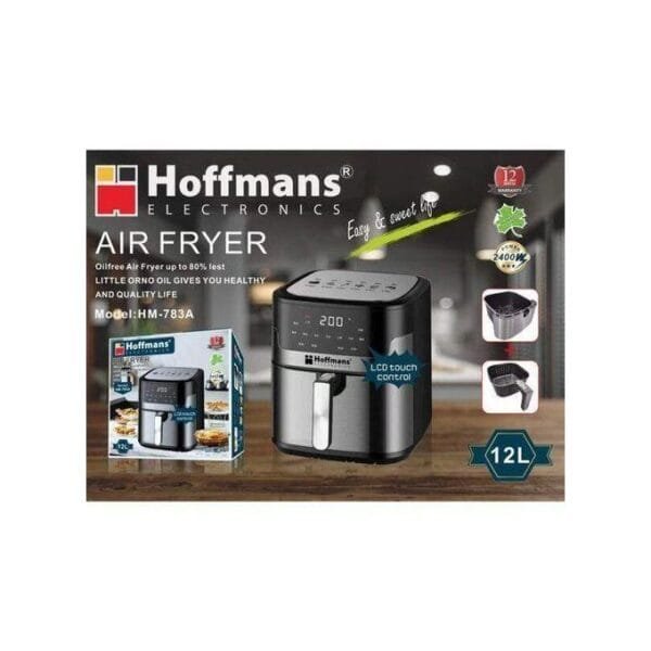 Hoffmans 12L / 12 liters Digital Electric Air Fryer / airfryer -Color Black