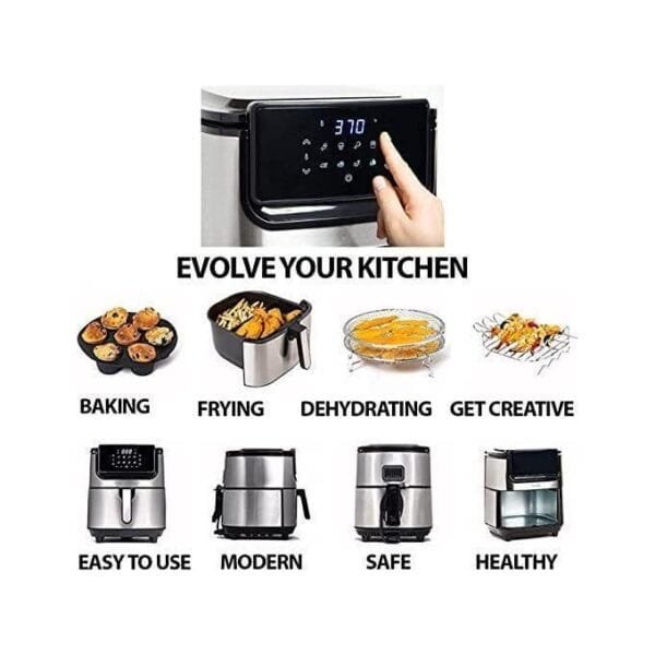 RAF 10L Easy-to-Use Digital Air Fryer - Black