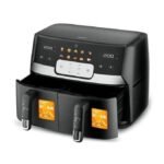 RAF 12L Digital Air Fryer Cooker Dual Baskets -Black