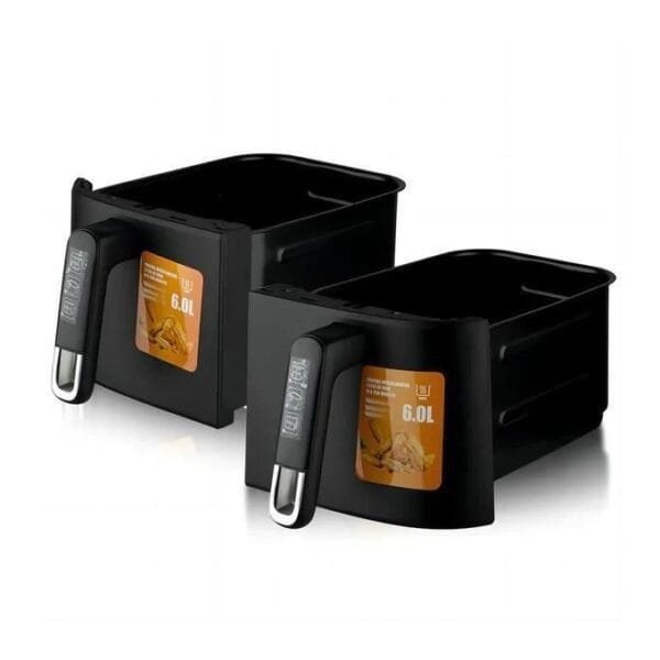 RAF 12L Digital Air Fryer Cooker Dual Baskets -Black