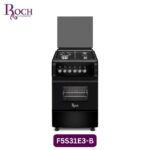 Roch 50X55cm Premium Cooker With 3 Gas Burners And 1 Electric Plate (Made In Turkey) – Black (2YRS WRNTY)