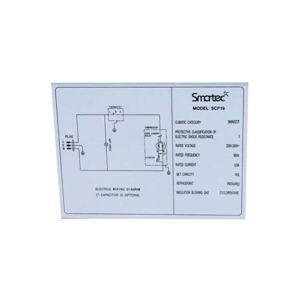 Smartec 190 Liters Deep Chest Freezer - Grey ( 1YRs WRTY)