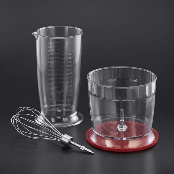 SPJ 4 IN 1 HBX-RD600W 600w, Hand Blender Food Processor,2 Speed Levels, Pulse/Ice Crush Function - Red