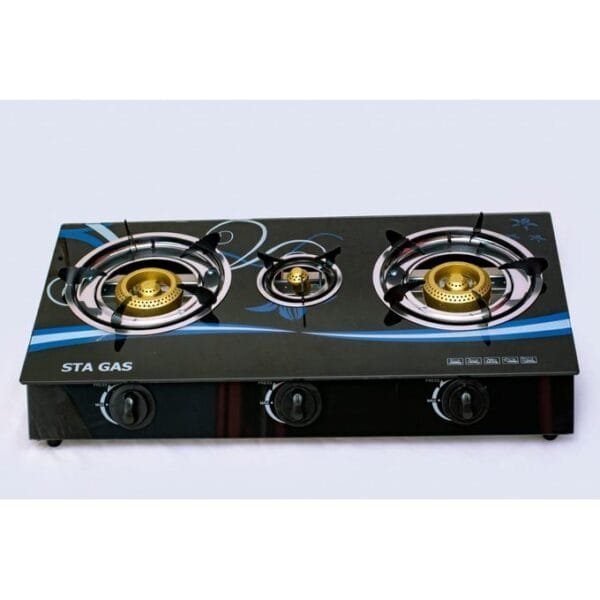 STA GAS Automatic Glass Top Sta Gas Double Plate Cooker