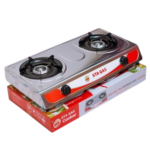 STA Gas Double Burner Gas Stove, Stainless Steel, Hot plate