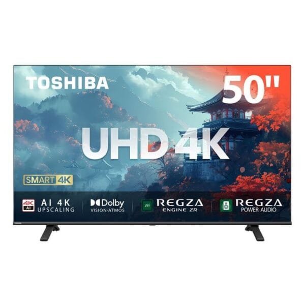 Toshiba 50 Inch TV 4K UHD Smart LED with HDR & Dolby Atmos.