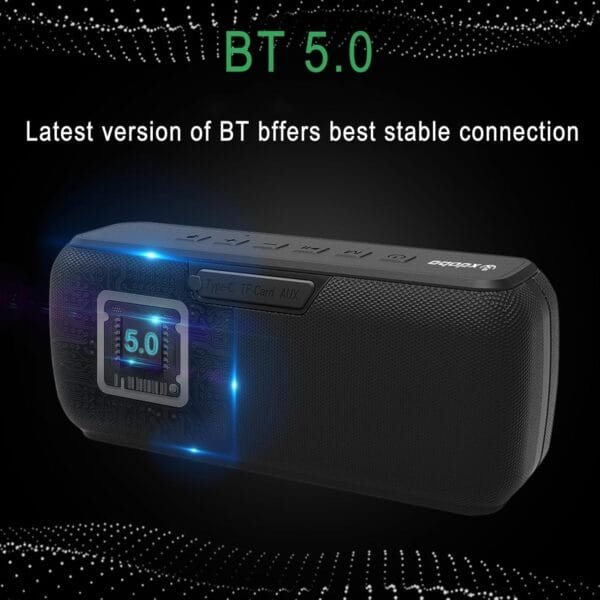 XDOBO X7 Portable Wireless Speaker with BT 5.0 Technology IPX5 Waterproof Speakers, Multifunctional Design AUX TF Card Inputs Voice Assistant ,Long Playtime Compact and Portable Audio Player.