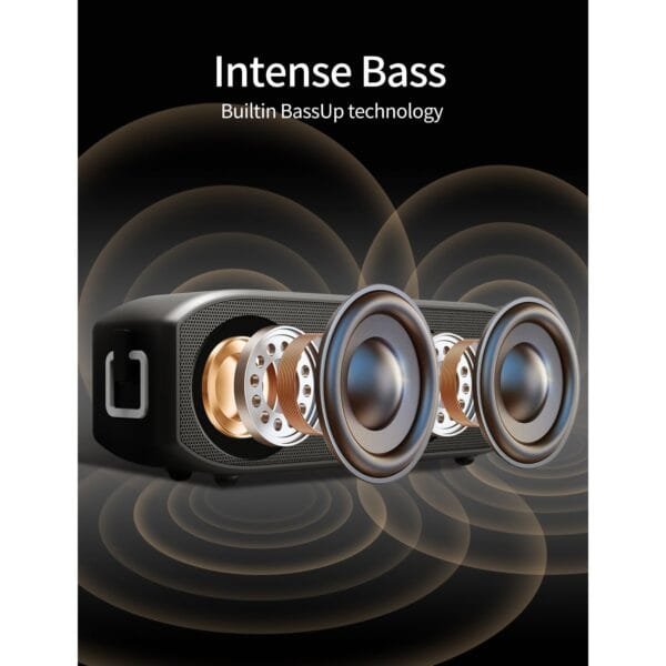 Xdobo Xidobo Wing 2020 Portable 20W BT Speaker IPX7 Waterproof with Dual 20W Speakers and SAM Technology for Outdoor, PC and BT/TWS/AUX/TF Card Connection