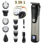 Men's 5-in-1 Electric Grooming Kit -Rechargeable Hair Clipper &Trimmer Set.