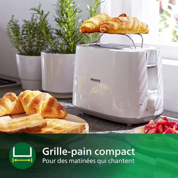 Philips Bread Toaster With 8 Adjustable Browning Settings, Defrost, High Lift, Auto Shut-off, 830W . - Image 3