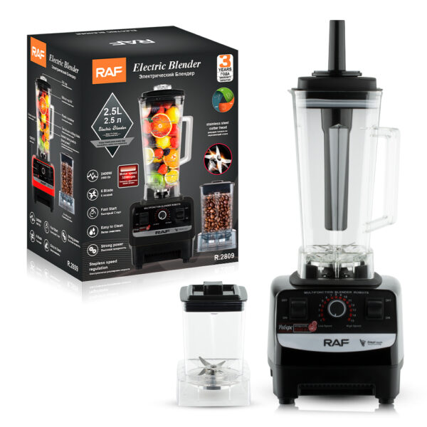 RAF 2.0L- 2 in 1 Electric Jug Blender R.2809 with Masala Grinder-Unbreakable [2400W ]. - Image 7