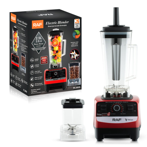 RAF 2.0L- 2 in 1 Electric Jug Blender R.2809 with Masala Grinder-Unbreakable [2400W ]. - Image 8