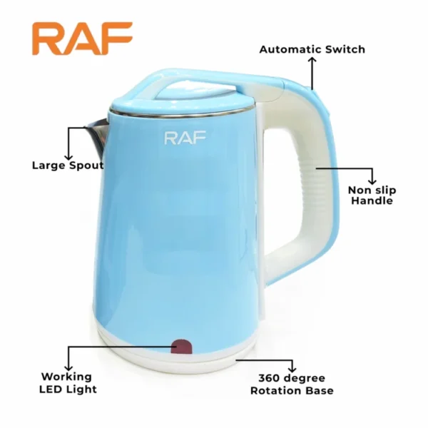 RAF Automatic Electric Kettle 2.5Litre R.7948 - Stainless steel [2000W].