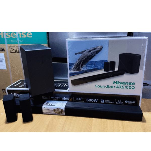 Hisense AX5100Q 5.1 Multi Channel Soundbar with Dolby Atmos -[580W].
