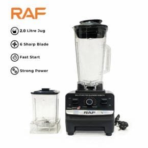 RAF 2.0L- 2 in 1 Electric Jug Blender R.2809 with Masala Grinder-Unbreakable [2400W ].