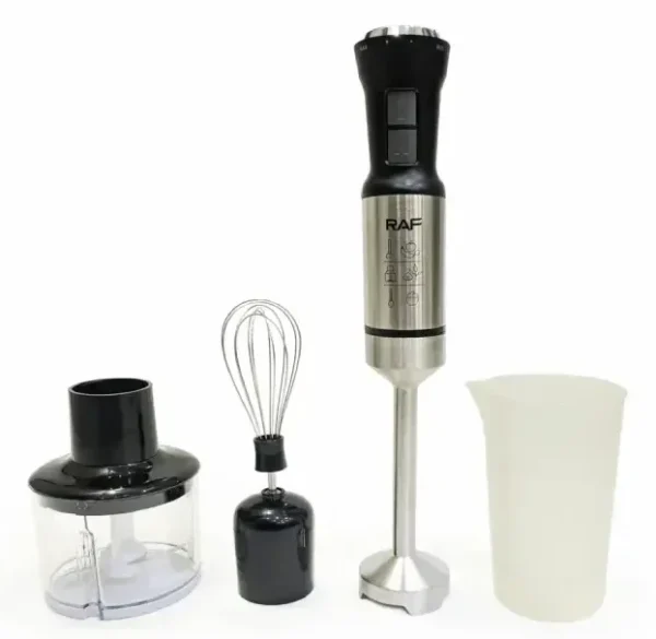 RAF 4 in 1 Hand Blender Set R.292 Chopper, Jar & Whisker - 600W.