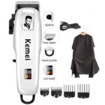 Kemei Multi-Purpose Hair Clipper Set- Cordless Trimmer +Cape + Brush.